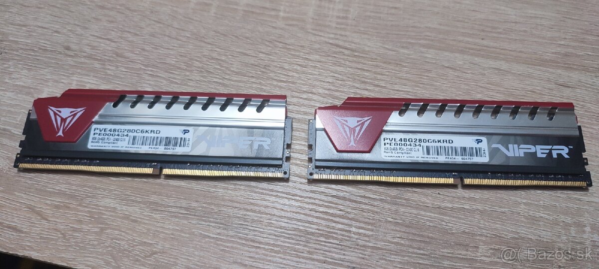 Patriot RAM DDR4 8GB (2x4GB) Viper Elite Red 2400MHz