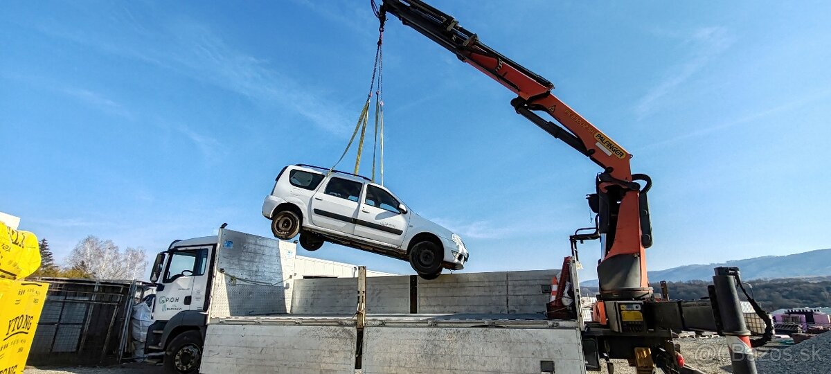 Preprava a práca s hydraulickou rukou 22M zo zdvihom 4,5T