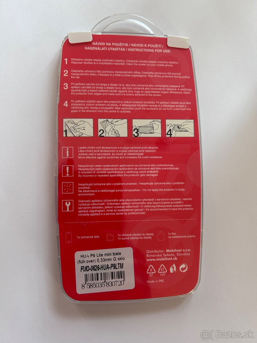 Ochranné sklo na Huawei P9 lite mini