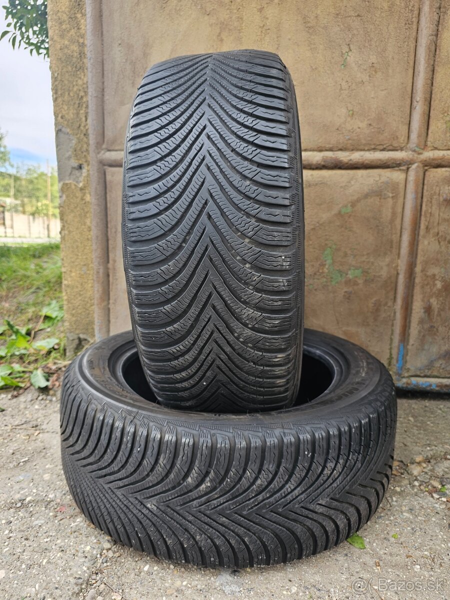 Predám 2-Zimné pneumatiky Michelin Alpin 215/55R17