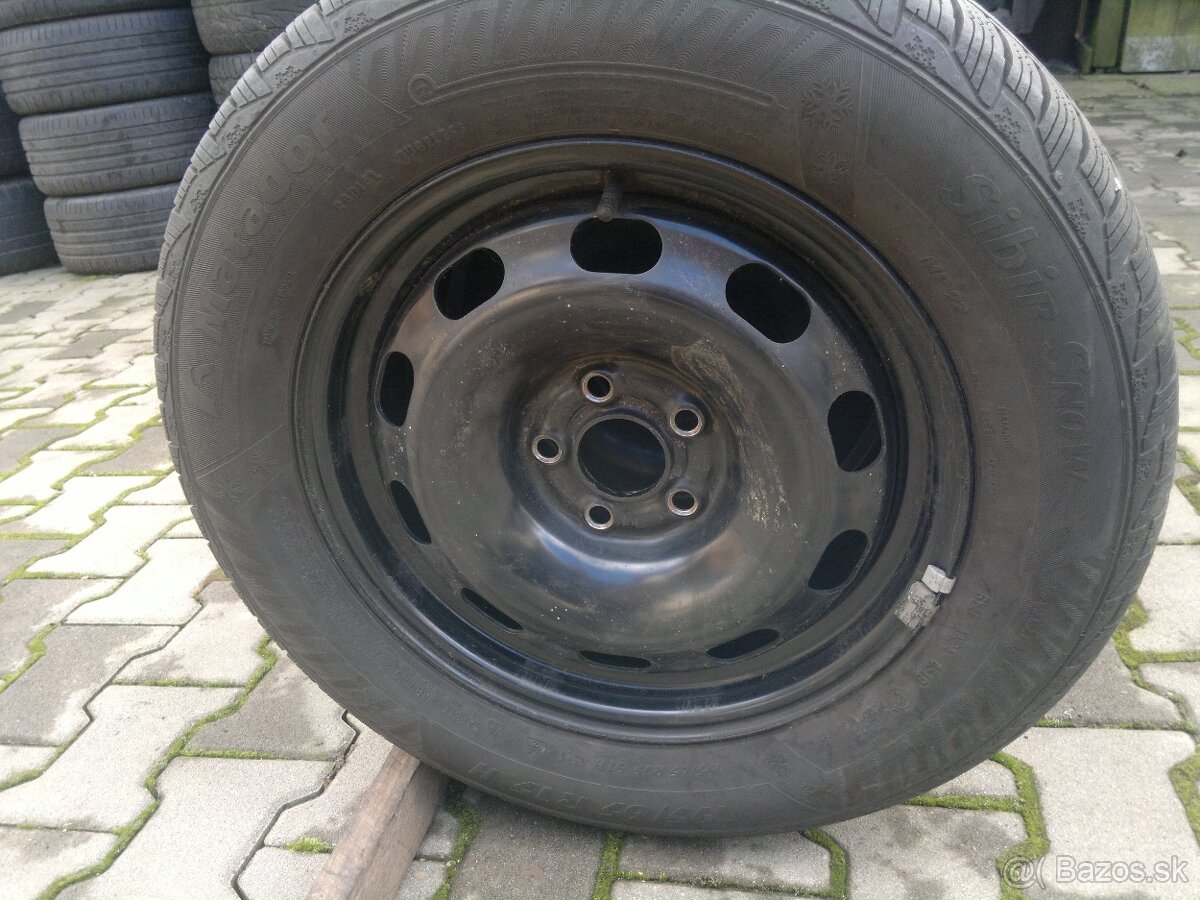 Zimne pneu. Matador 195/65 r15 na plechoch 5x100 r15