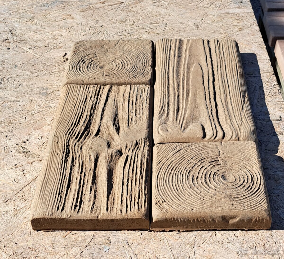 Forma na betón - imitácia dreva