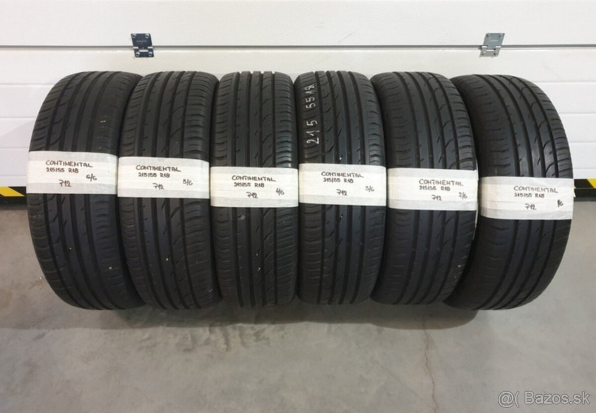 Letné pneumatiky 215/55 R18 Continental 4kusy