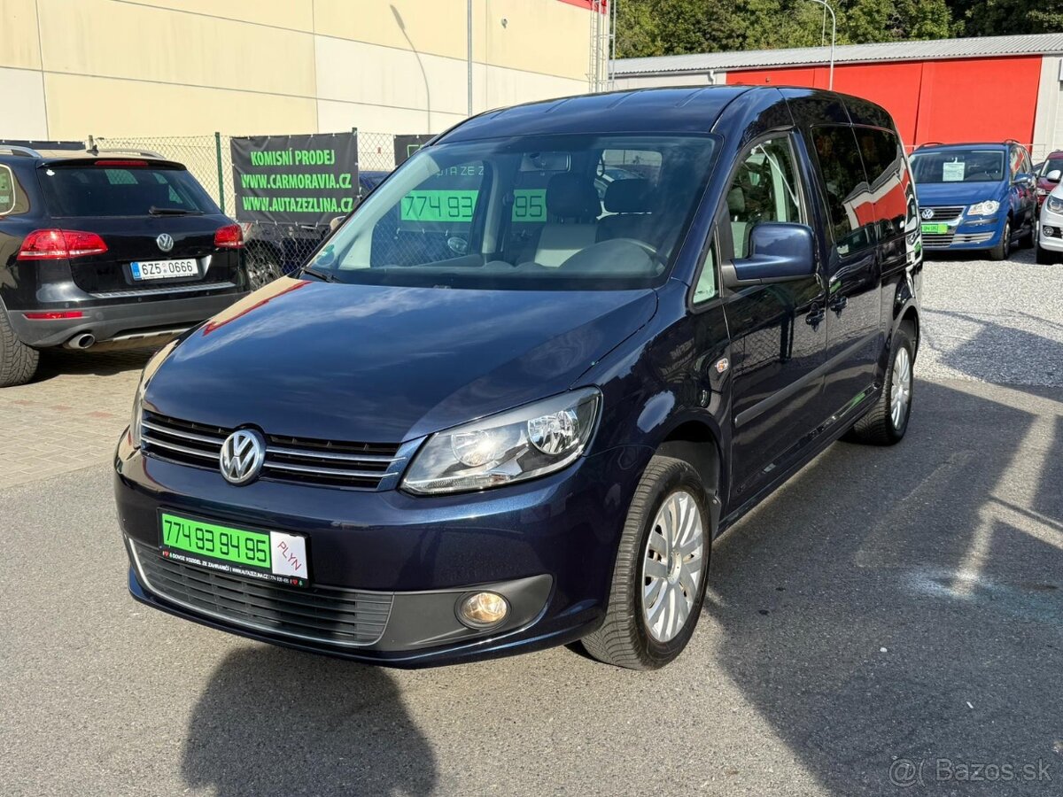 ► VW CADDY MAXI 1,6 MPI BEN/LPG-7 MÍST PARK.SENZORY, TAŽNÉ ◄