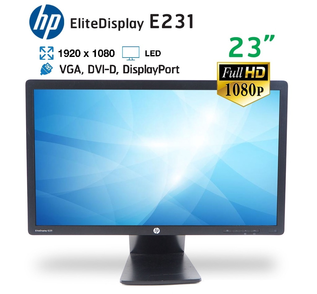 HP EliteDisplay 23", FullHD, VGA, DVI-D, DP (B-)