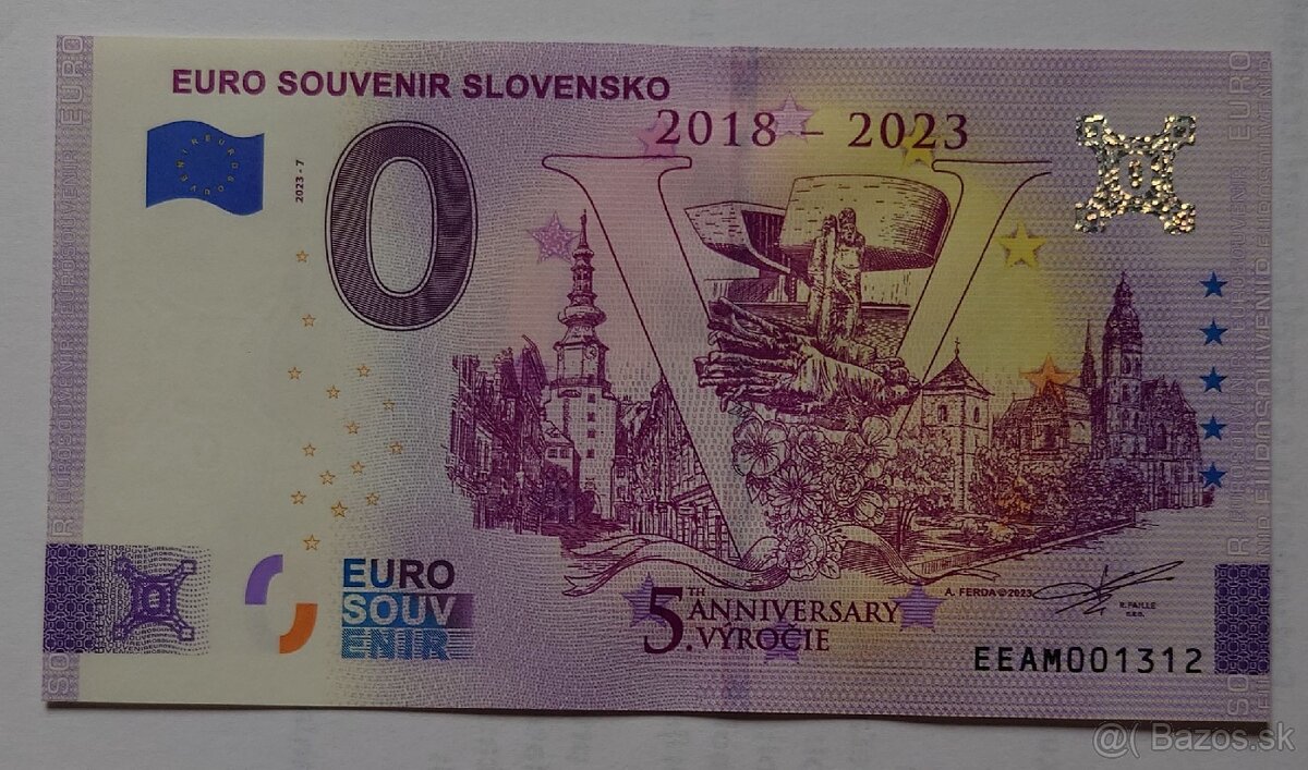 0 euro bankovky euro souvenir sk