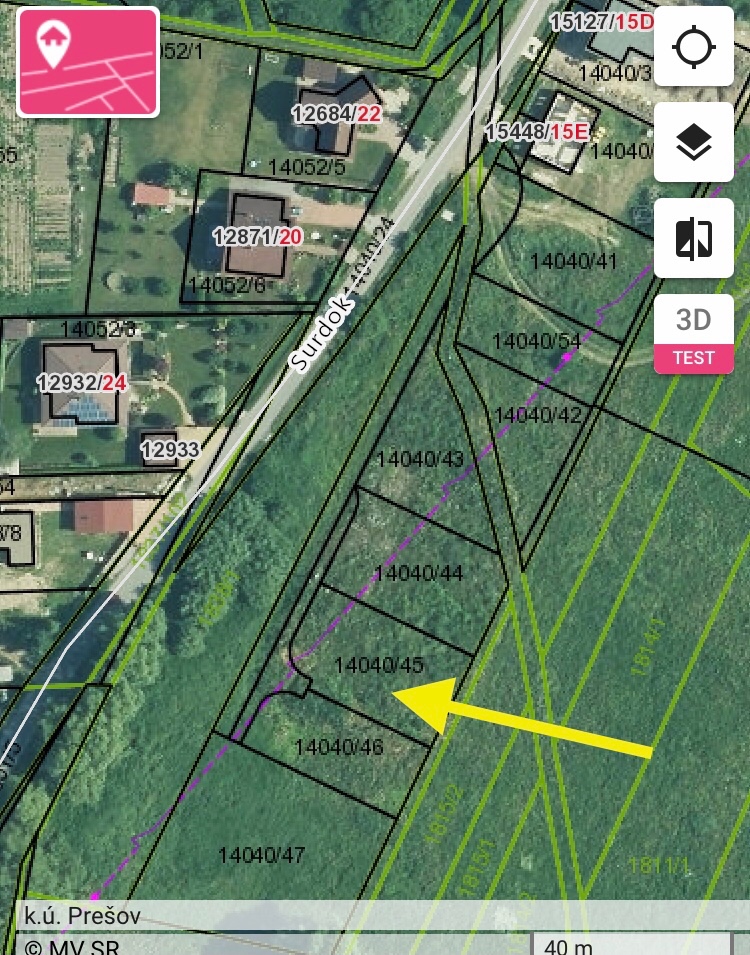 Investicny pozemok Presov, Surdok 644m2