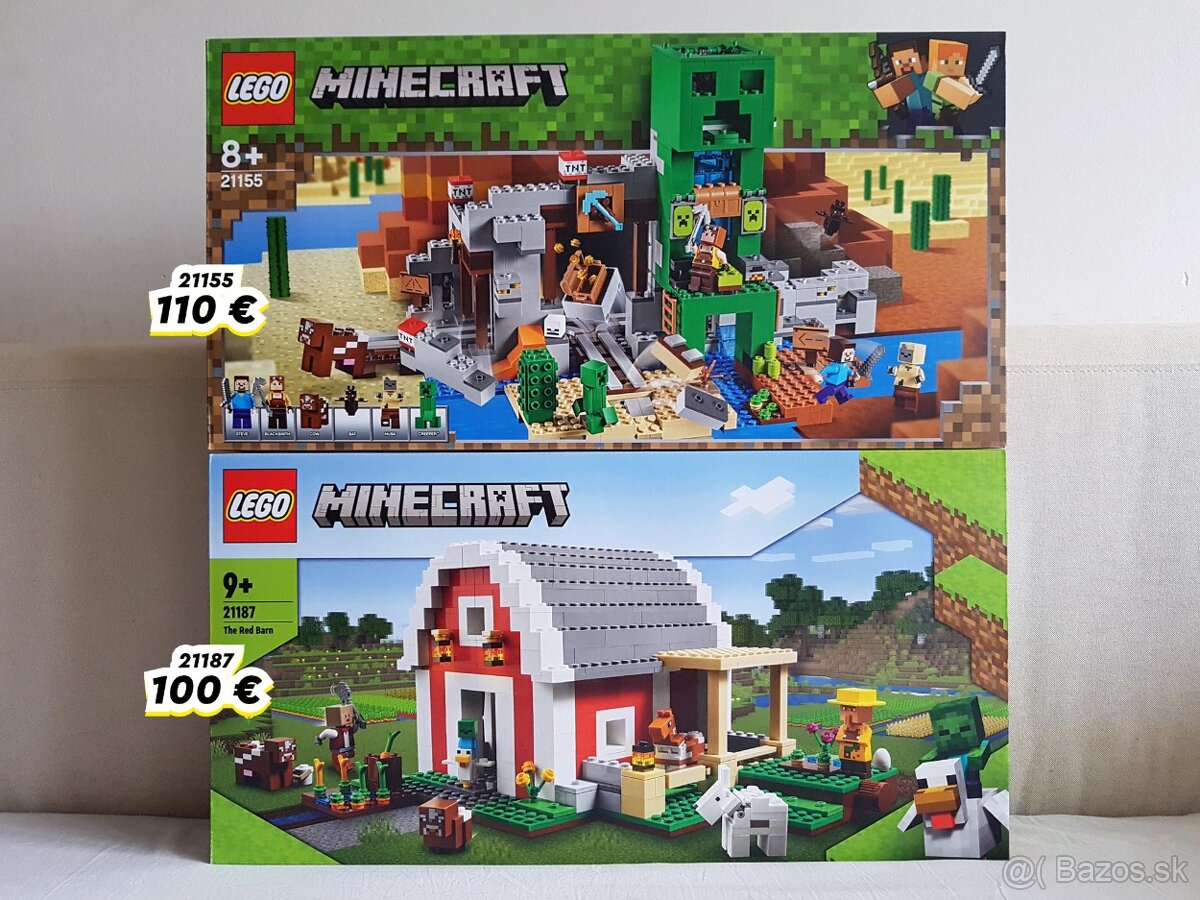 Nové zapečatené sety LEGO Minecraft