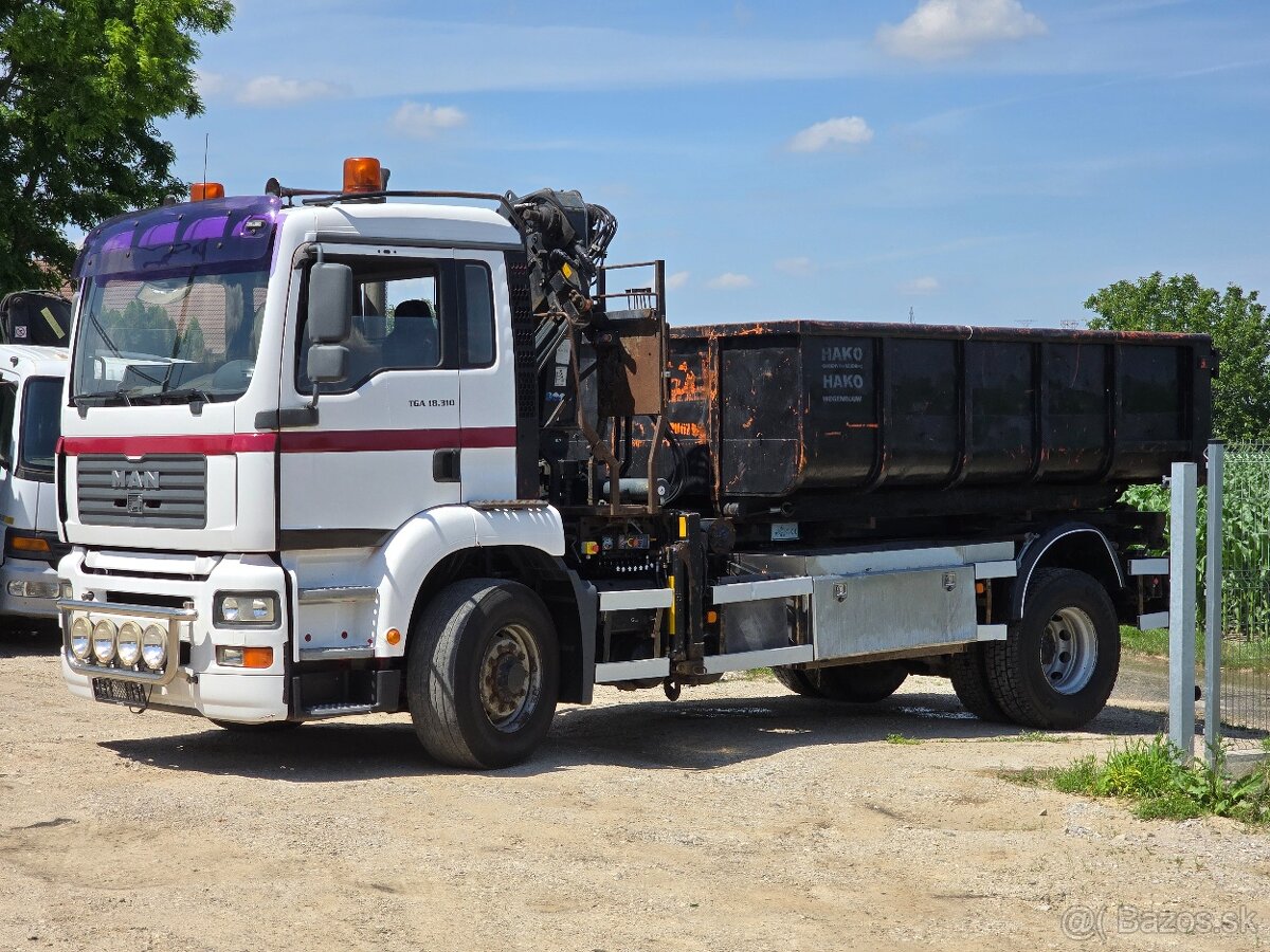 MAN TGA 18.310 4x4 / SKLAPAC / NOSIC KONTAJN / H. RUKA ATLAS