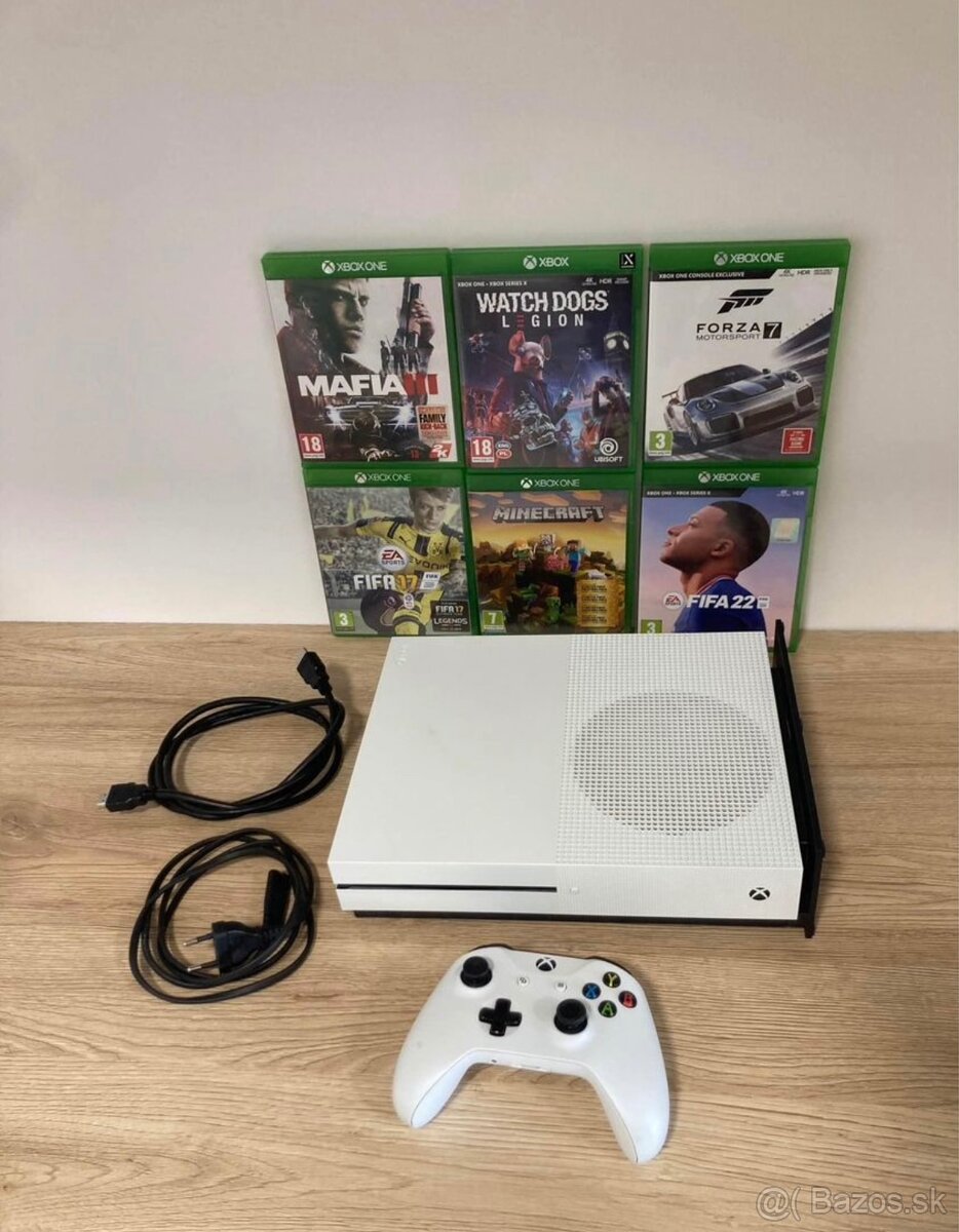 Xbox One S 1Tb + príslušenstvo + 6 hier