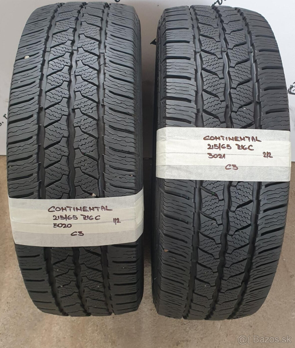 Dodávkové zimné pneu 215/65 R16C CONTINENTAL DOT5020