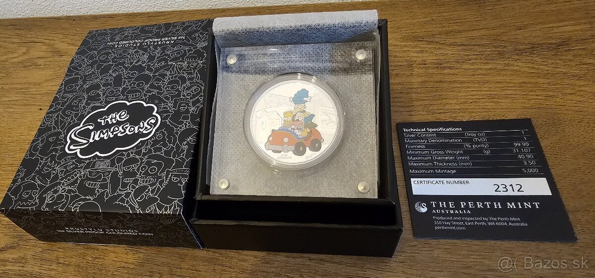 1 Oz Silver Krusty Lu Studios Simpsons 2022