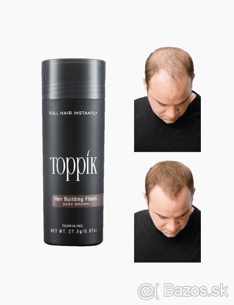 TOPPIK zahusťovacie vlákna- riedke vlasy/alopécia
