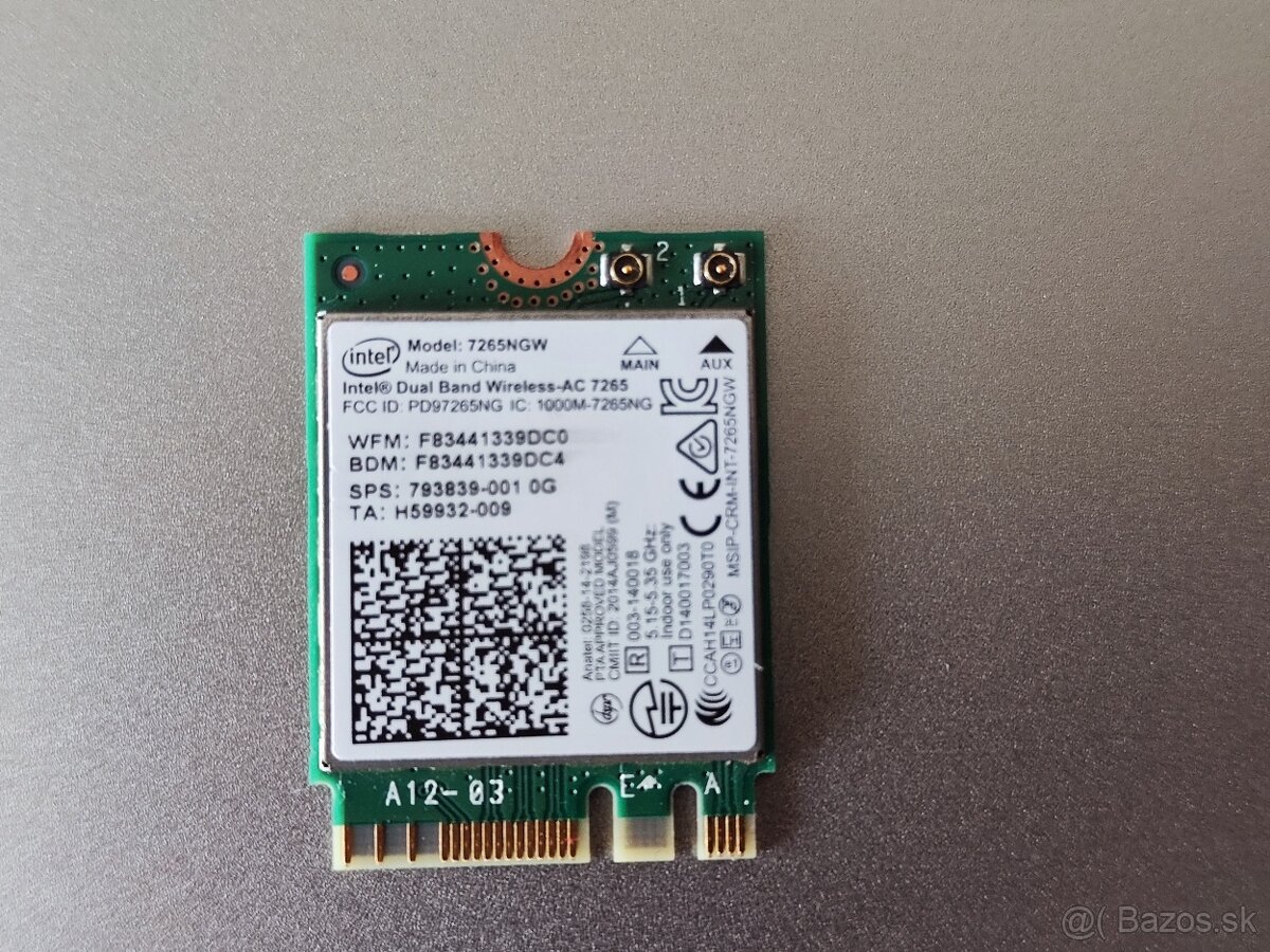 Wifi modul pre notebook Intel 7265GW