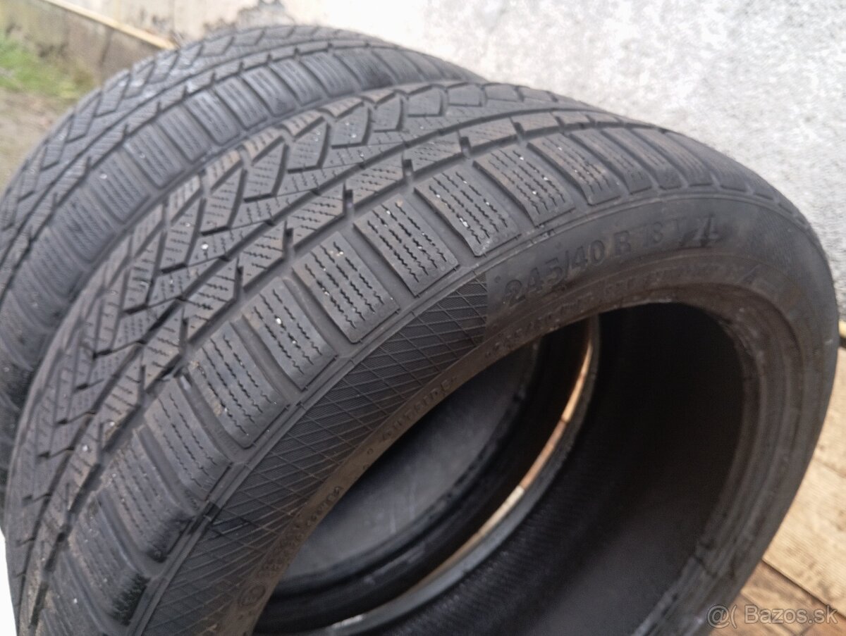 Predám zimné pneumatiky 2ks 245/40r18