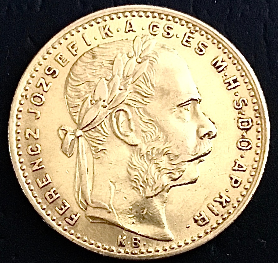 8 Zlatník/20 Frank 1884 KB FJI