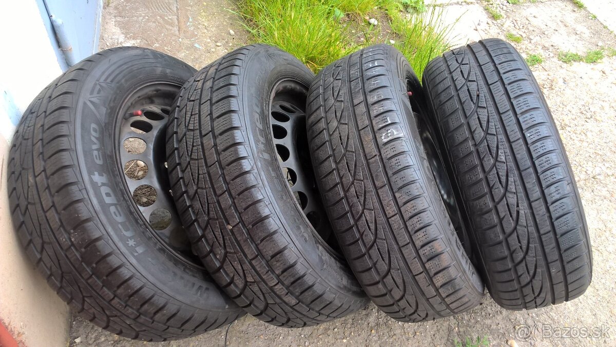 Disky 5x112 VW SKODA + 205/55 R16 96H ZIMA 6-7 mm LEN 35€/ks