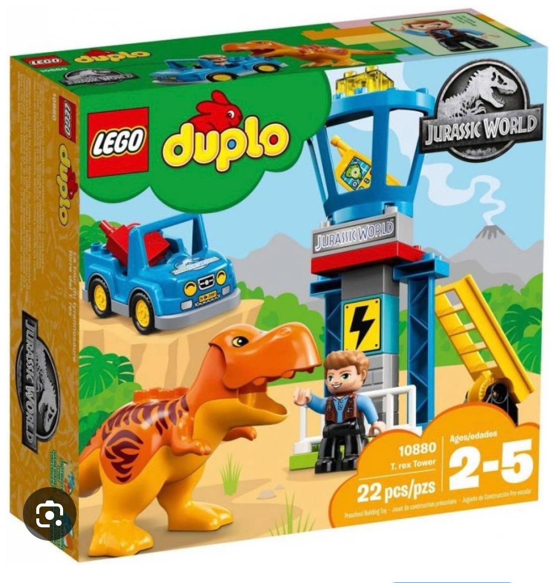 Predám Lego DUPLO 10880 - Jurassic World - T-Tex a Veža