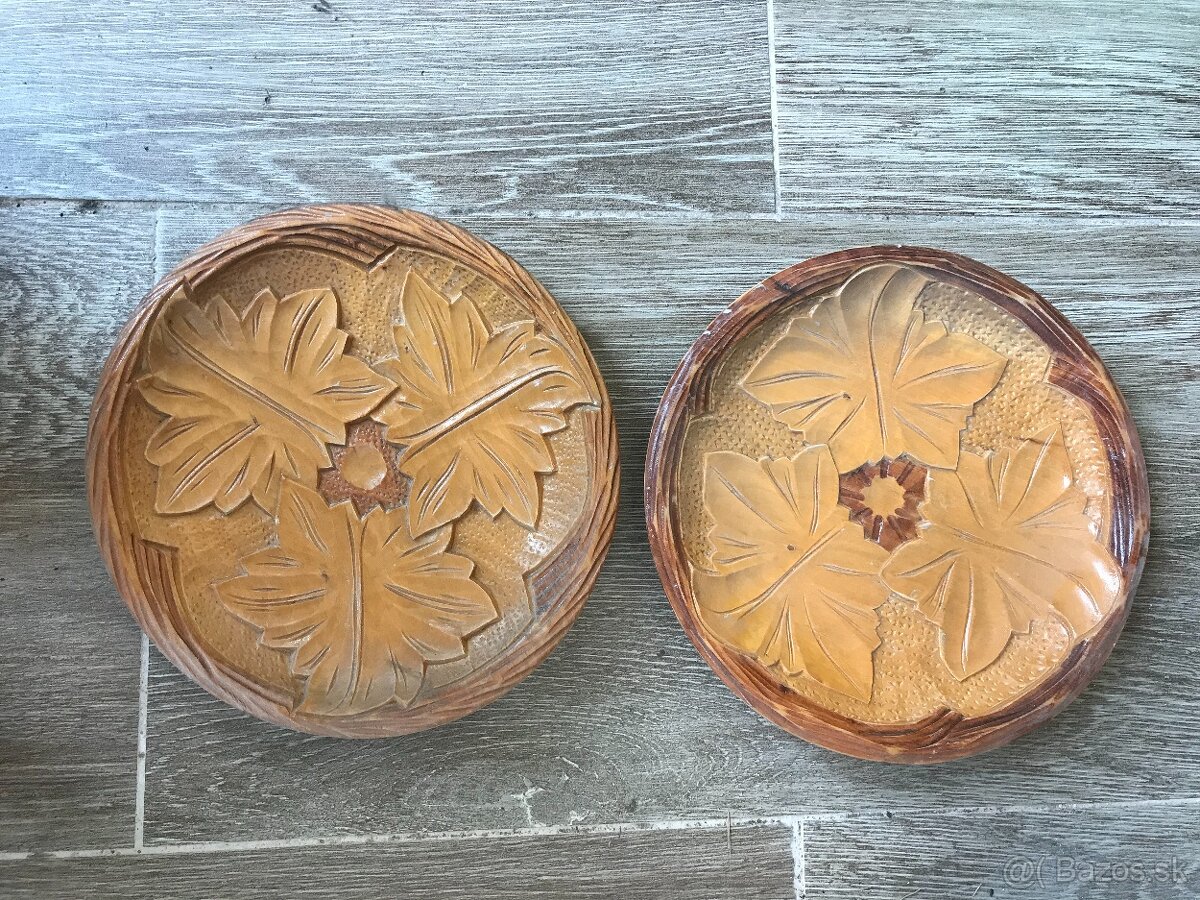 ozdobné drevené taniere