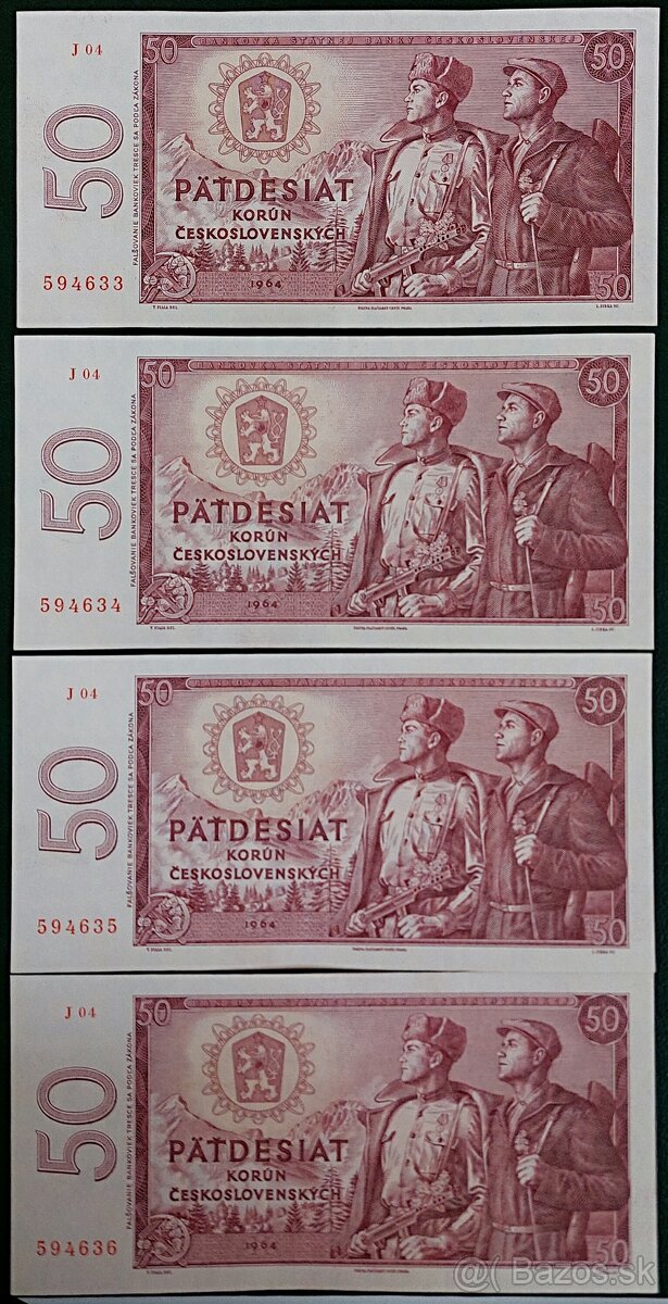 50kčs 1964 UNC