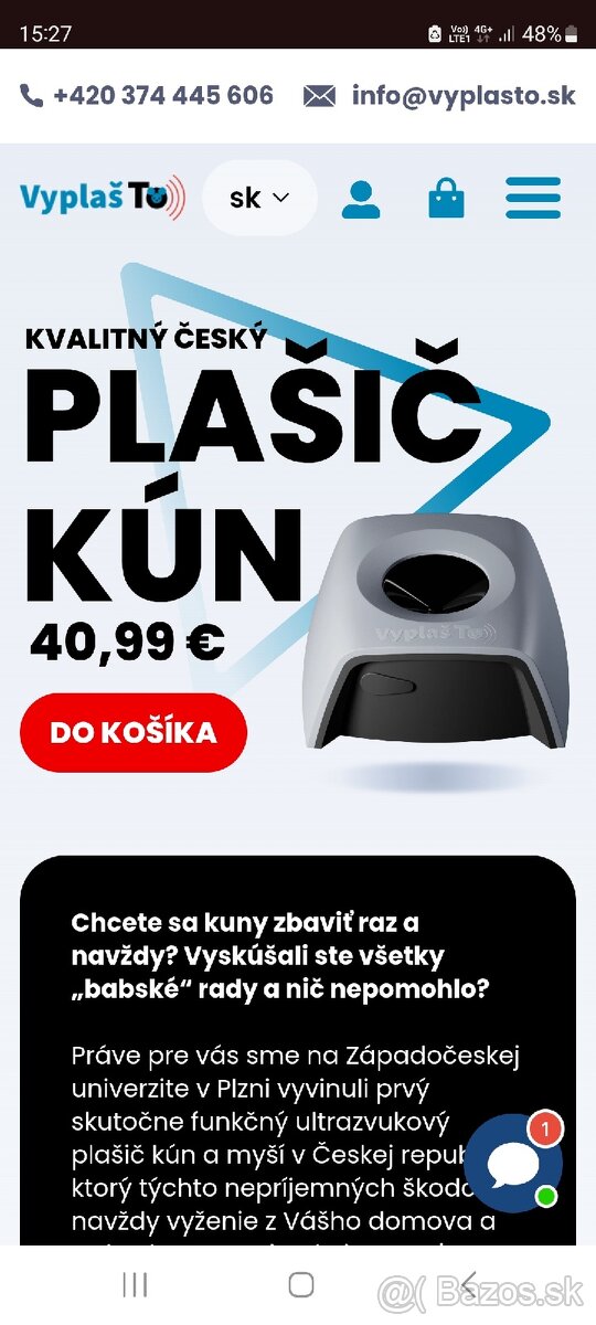 Plašič na zver