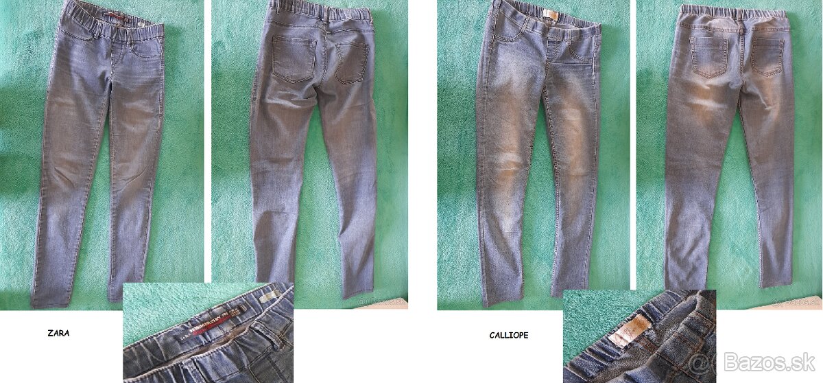 Zara Denim a Calliope strečové džínsy 2,50€ + 2,50€