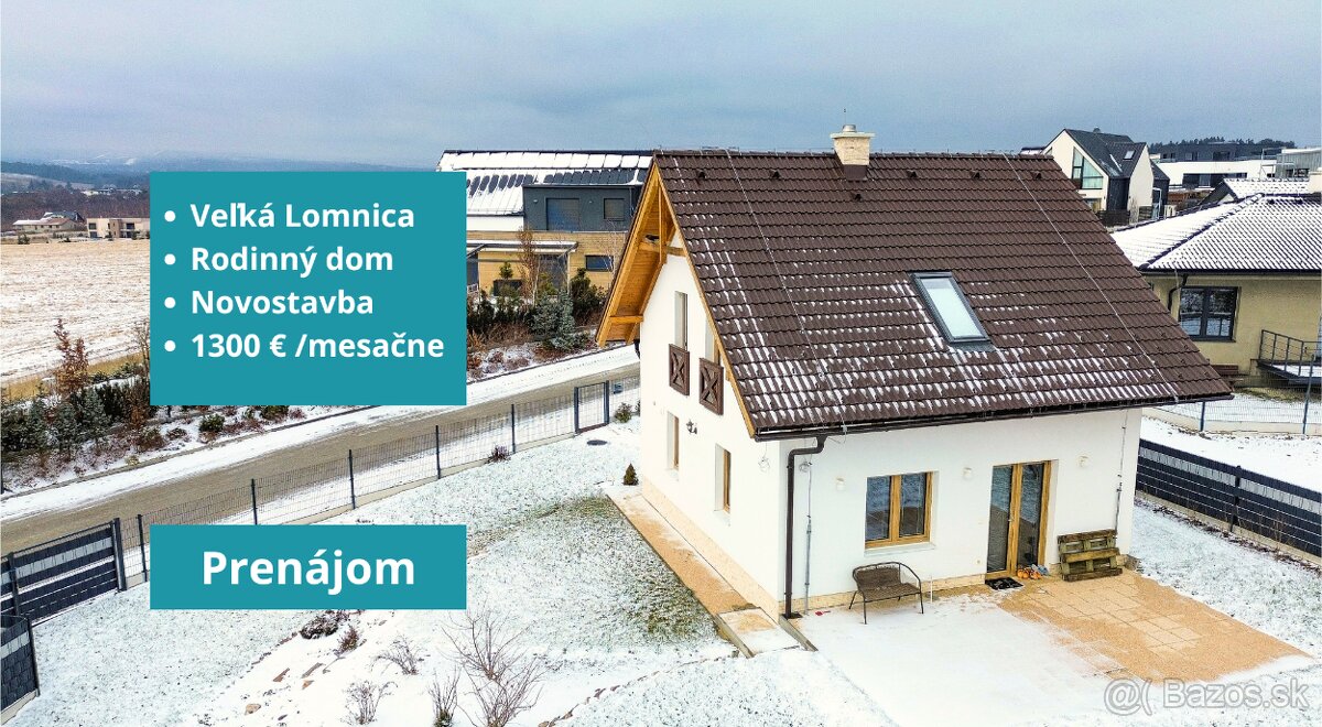 Veľká Lomnica dom na prenájom + VIDEO