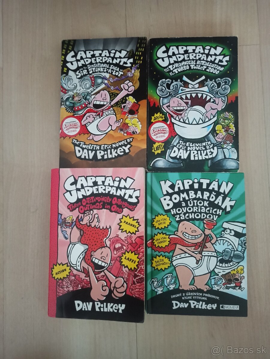 Kapitán Bombarďák, knihy, Dav Pilkey