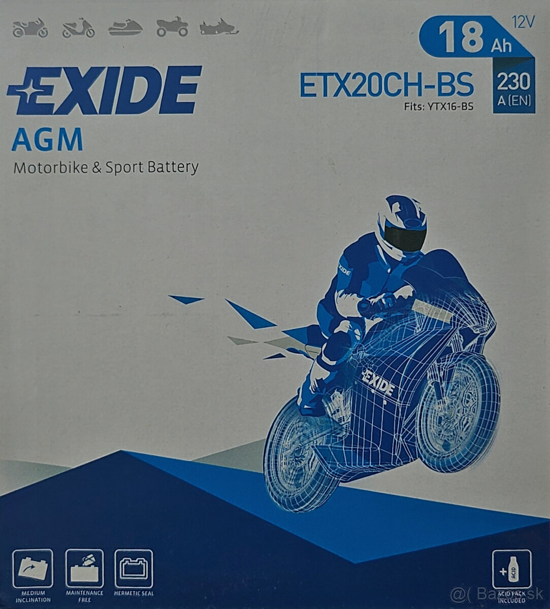 Akumulátor ETX20CH-BS AGM