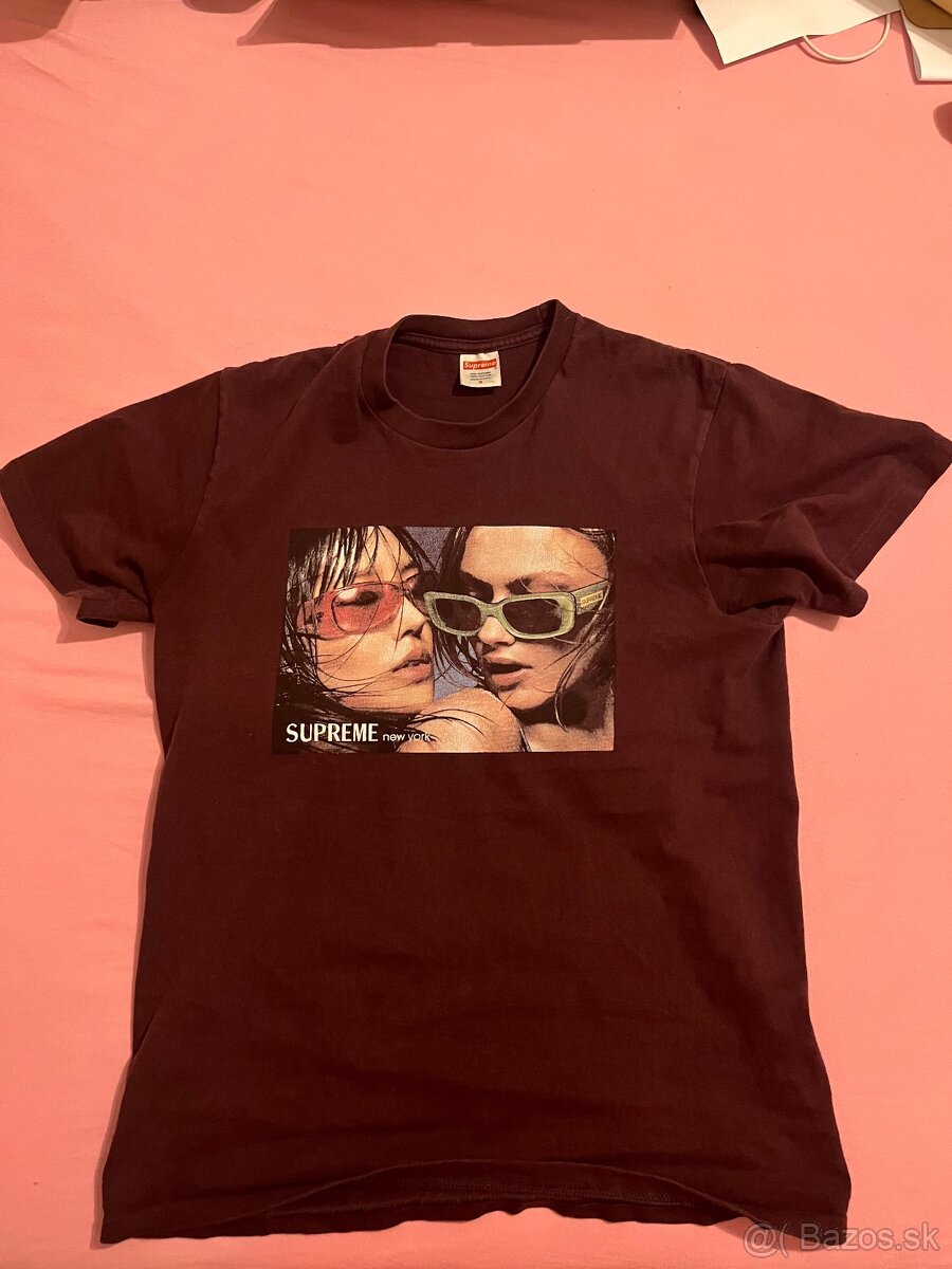 Supreme sunglasses tee S burgundy