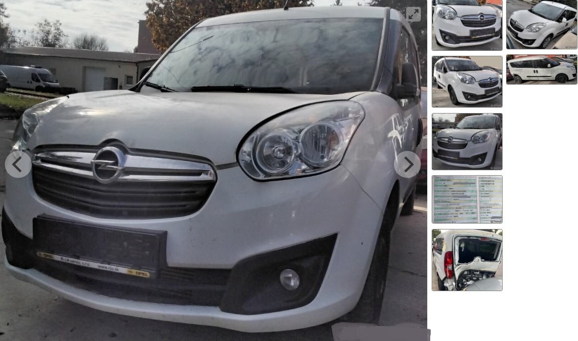 OPEL COMBO 1.6 CDTI 2017 88 kW predám KAPOTA, NÁRAZNÍK, BLAT