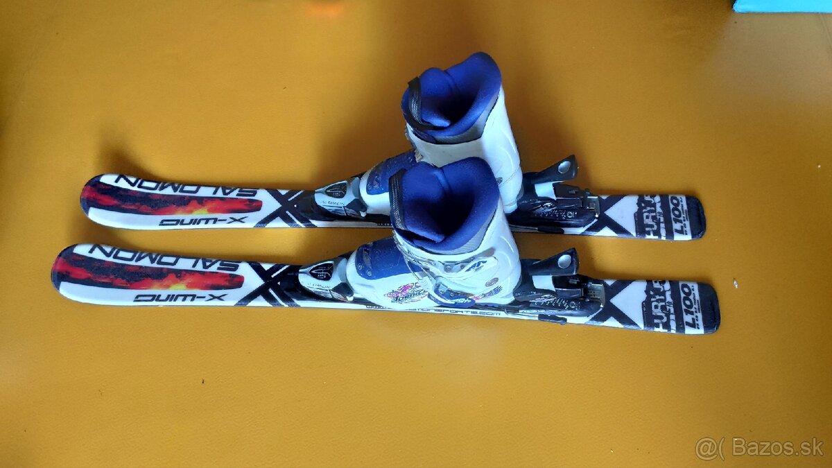 Salomon lyze 100cm + Lyziarky Nordica