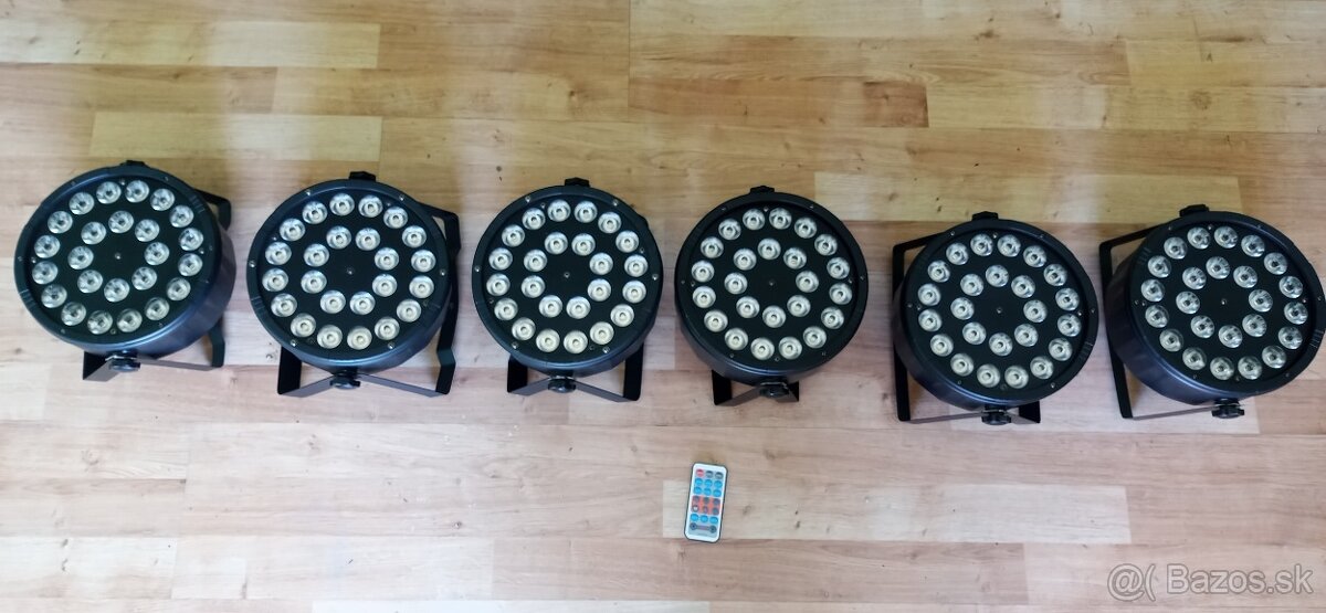 Predám 6ks Led par 24x12w