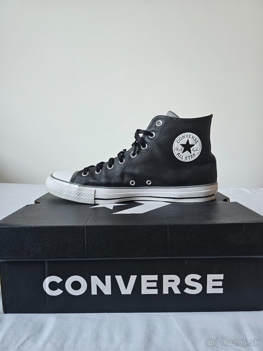 Kožené tenisky Converse CTAS hi black unisex,veľkosť 46,5