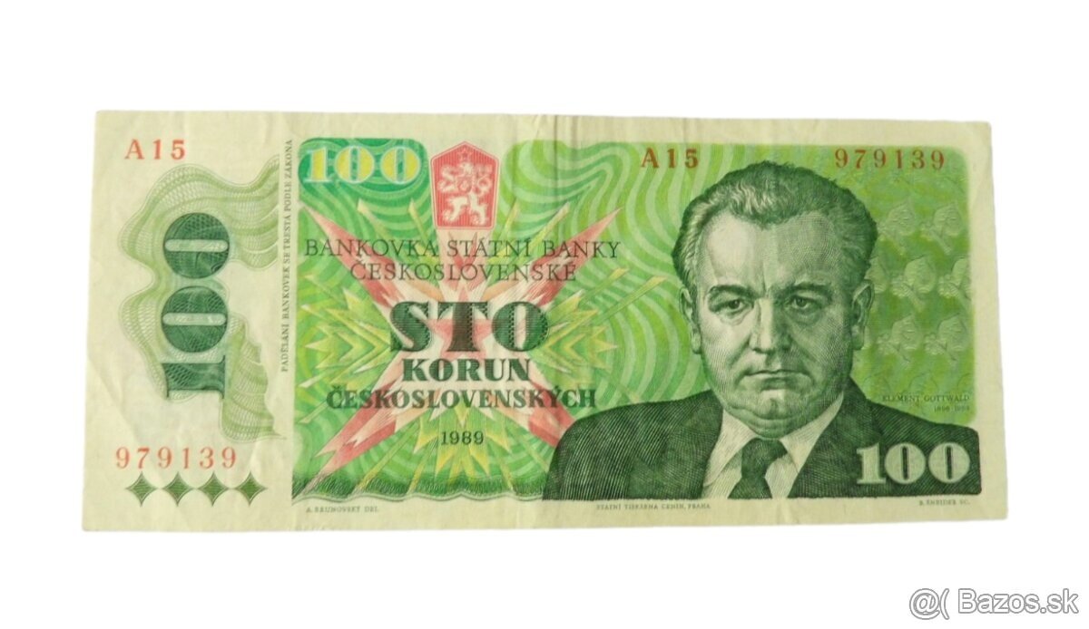 Československo - 100 korun - 1989