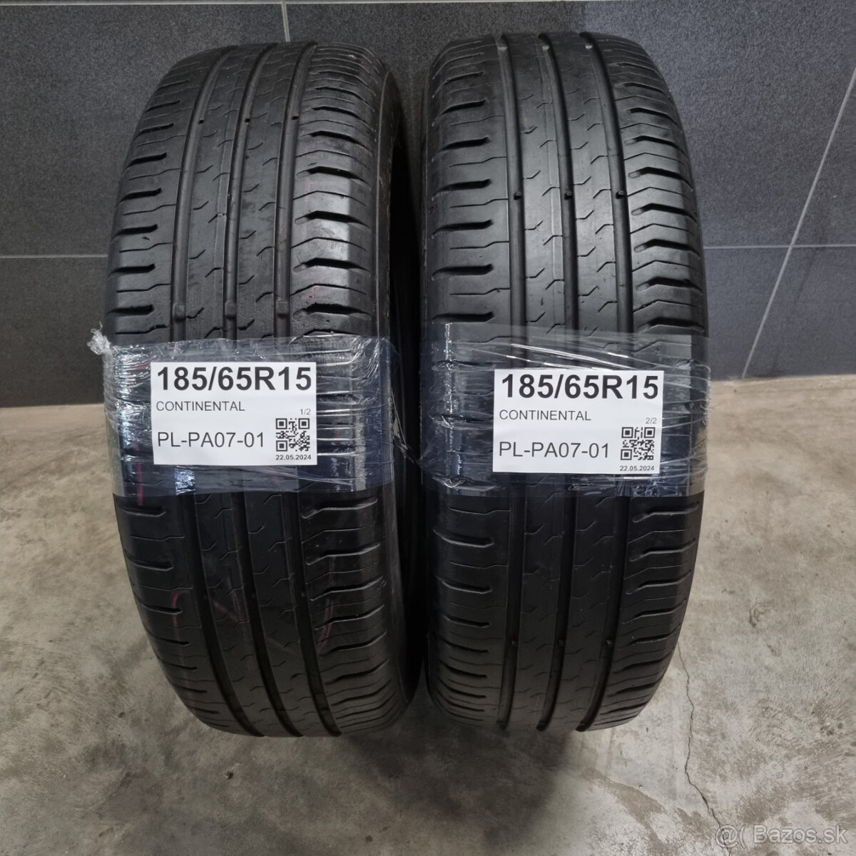 2kusy letné pneu 185/65 R15 CONTINENTAL