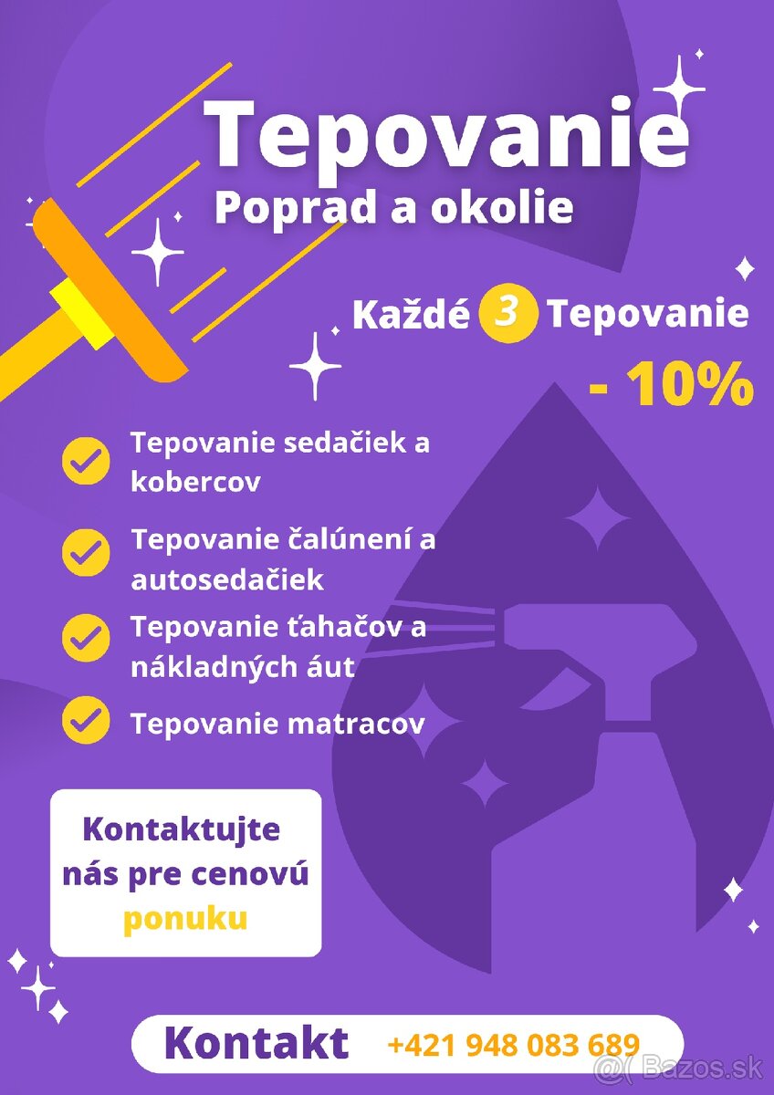 ✅ Tepovanie