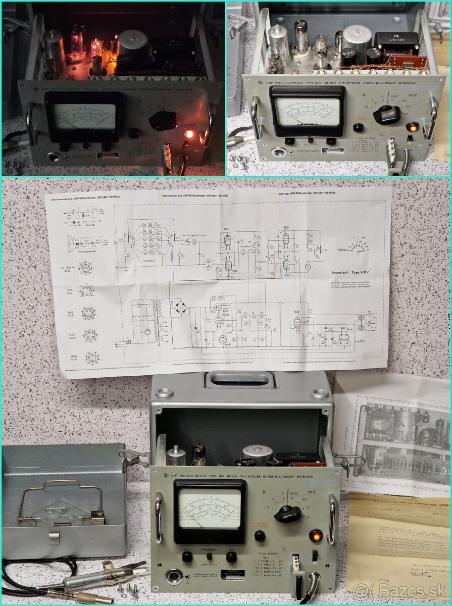 # Rohde & Schwarz Tube Millivoltmeter URV BN1091 + sonda