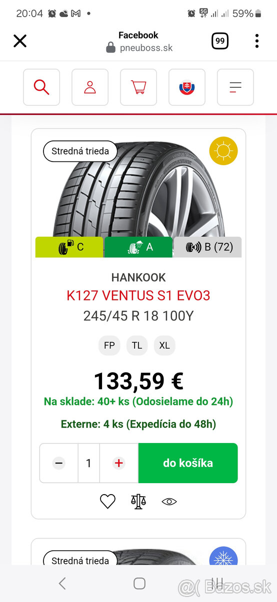 Hankook 245/45 R18