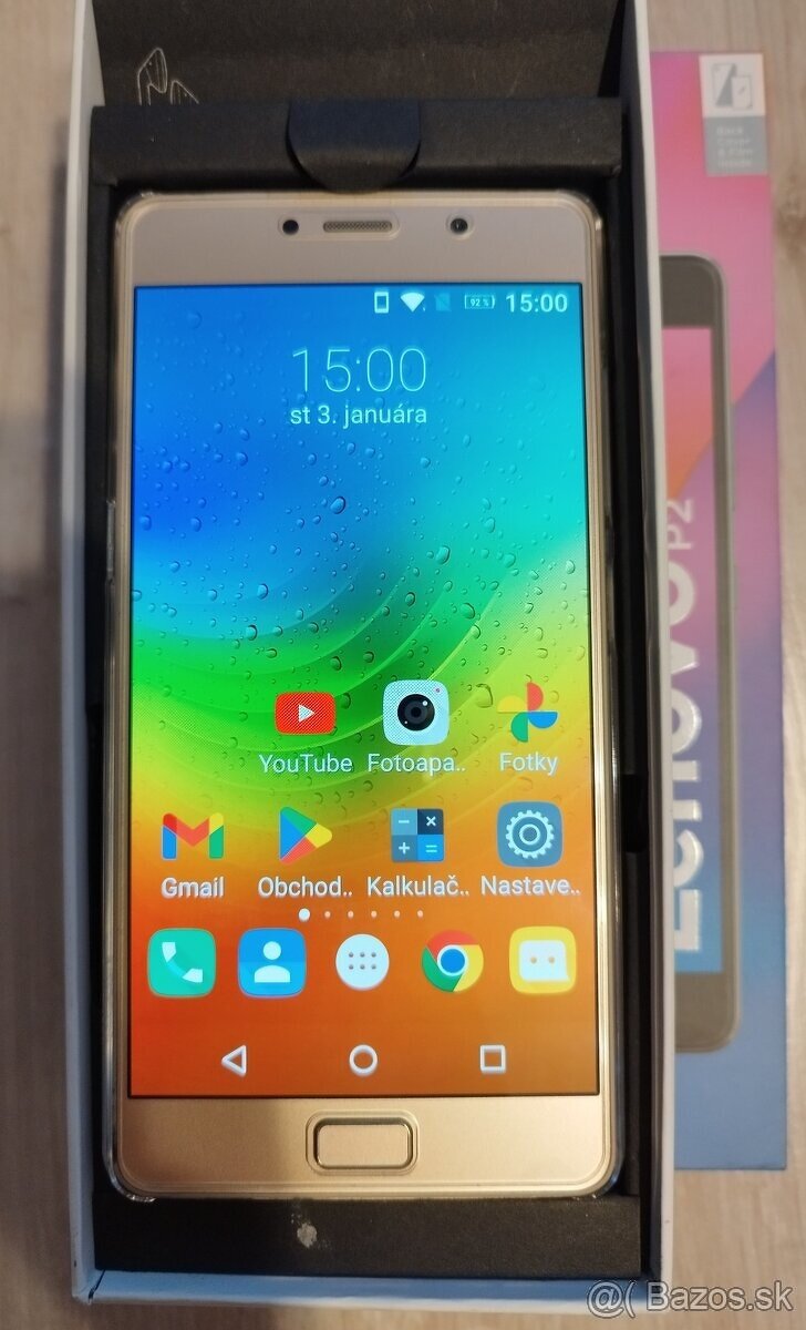 Predám LENOVO P2 Gold / zlatý, 4/32 GB, Dual Sim, 8-jadro.