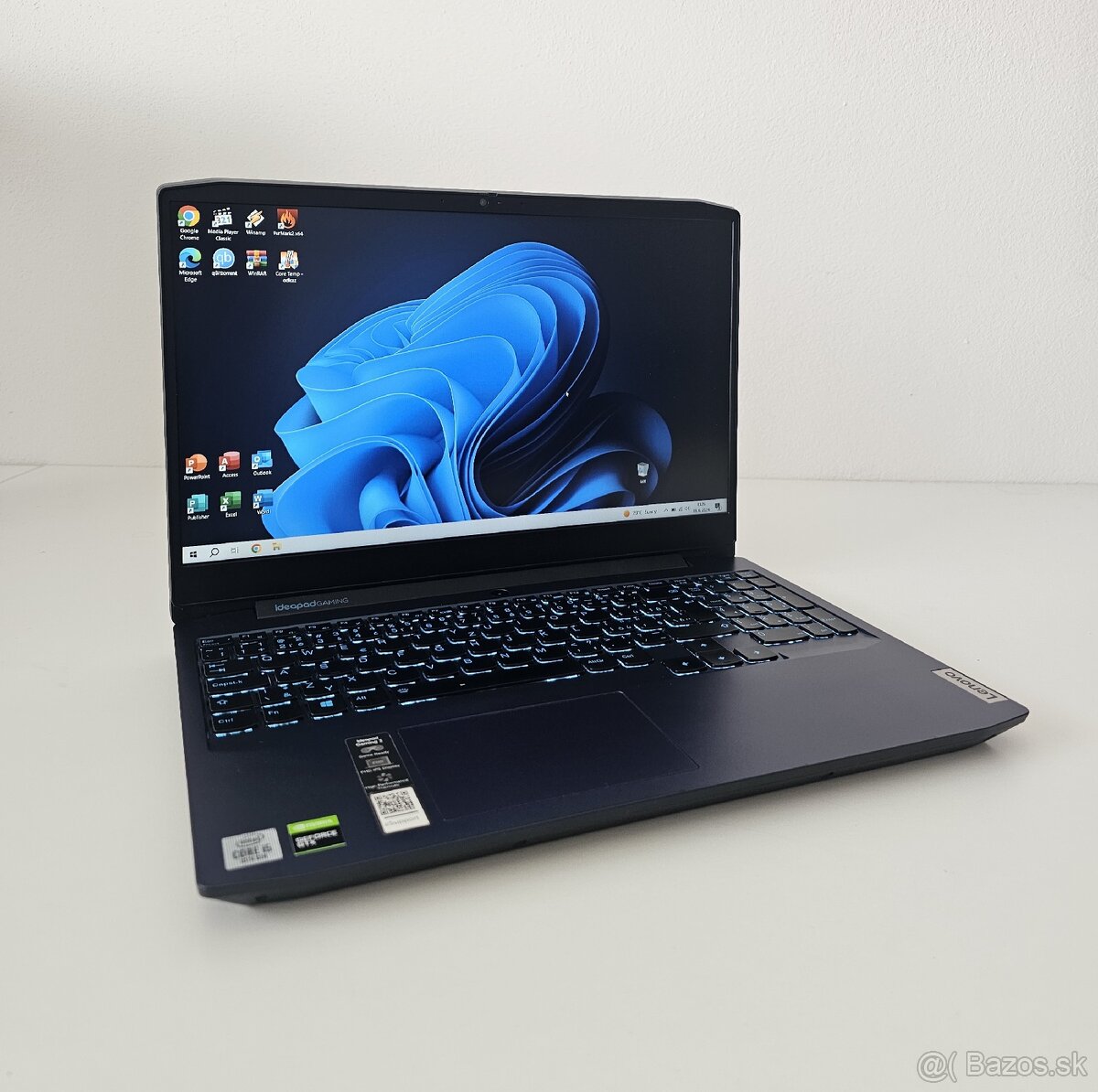 Herný notebook Lenovo i5 10300h GTX 1650ti 16 GB SSD 120 hz