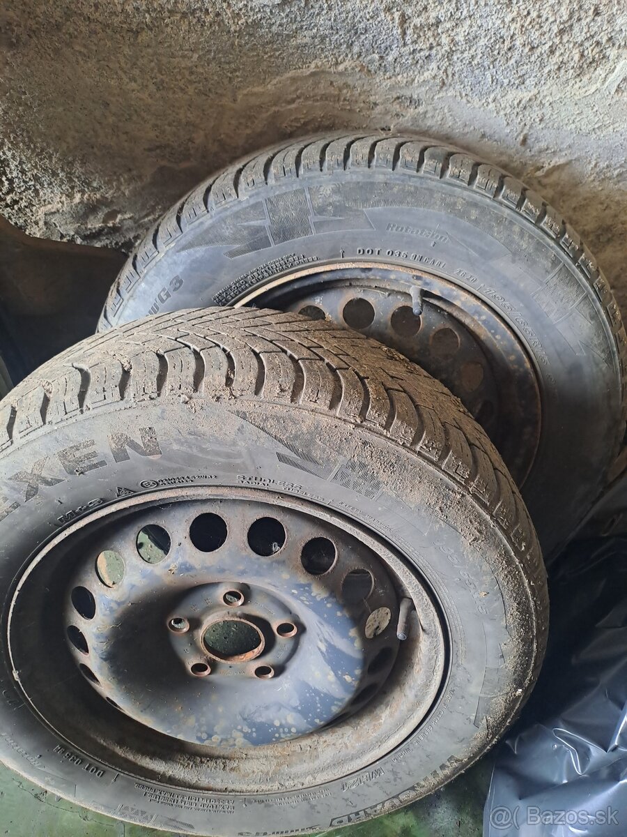 5x112 R15 plechové disky + zimné pneu 195/65 R15