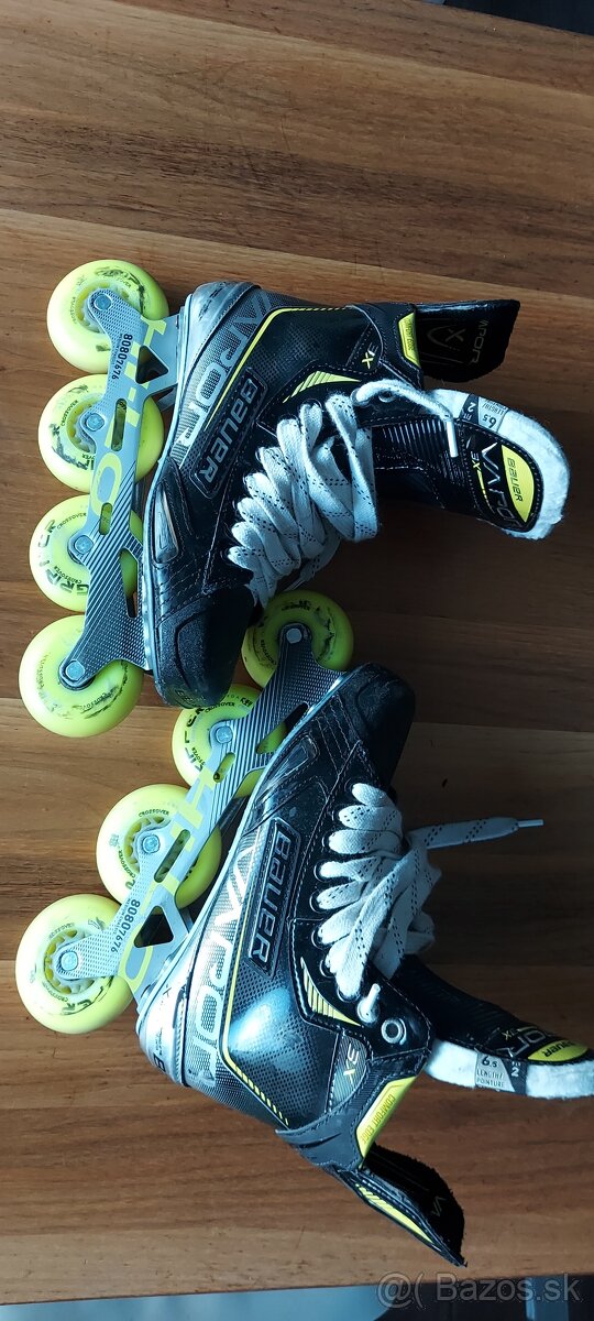 In-line korcule Bauer vapor 3X,velikost 6,5 (43eu),hrané 10x