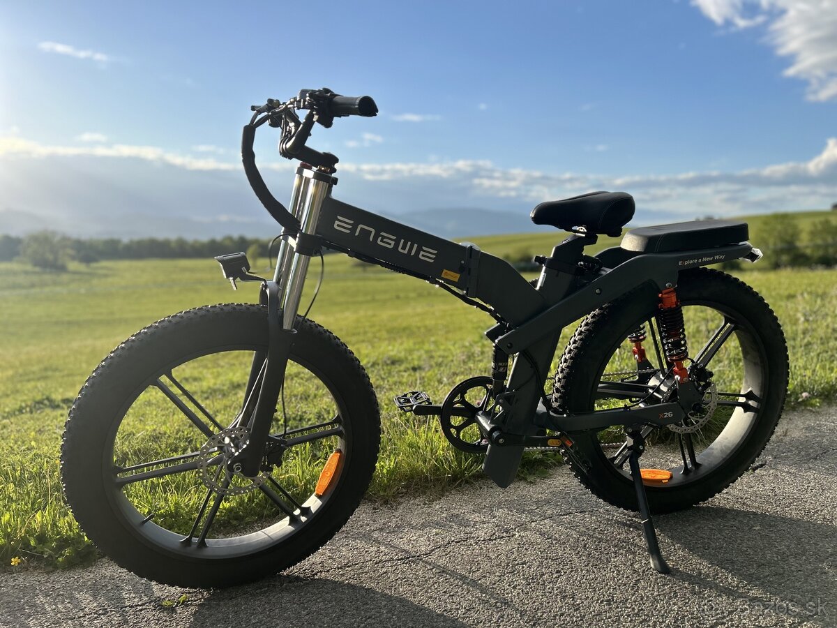 Engwe X26 - eBike 50km/h 1200W motor / dve batérie