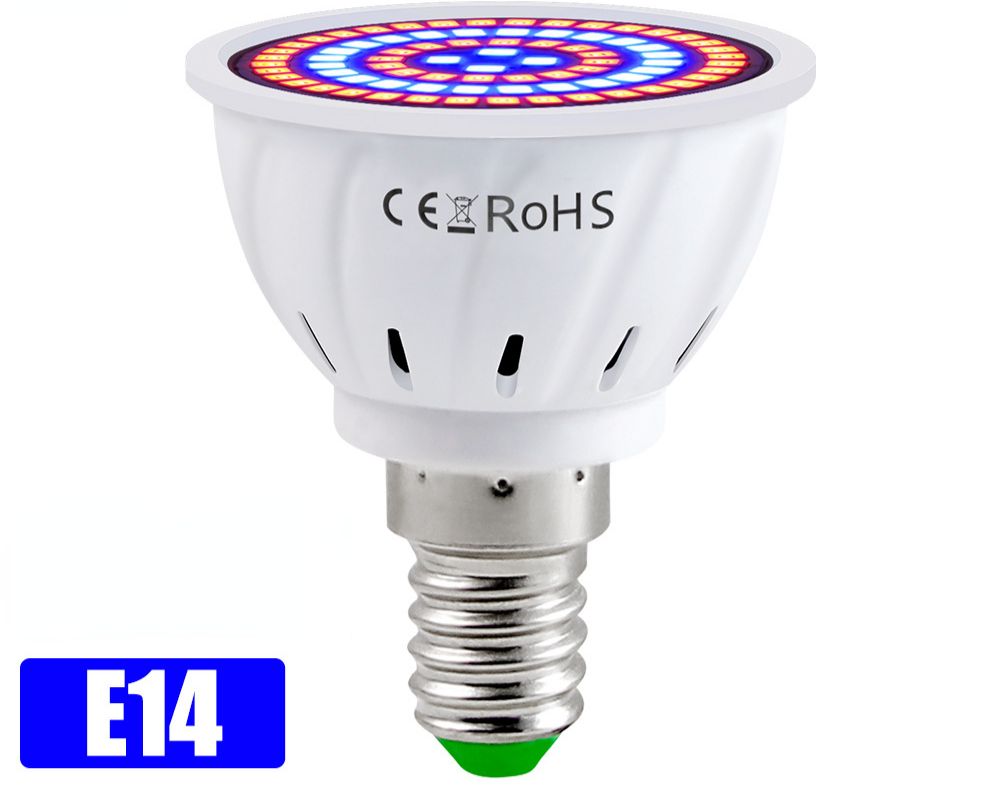 LED ziarovka pre pestovanie a rast rastlin 60 LED E14 3.5W