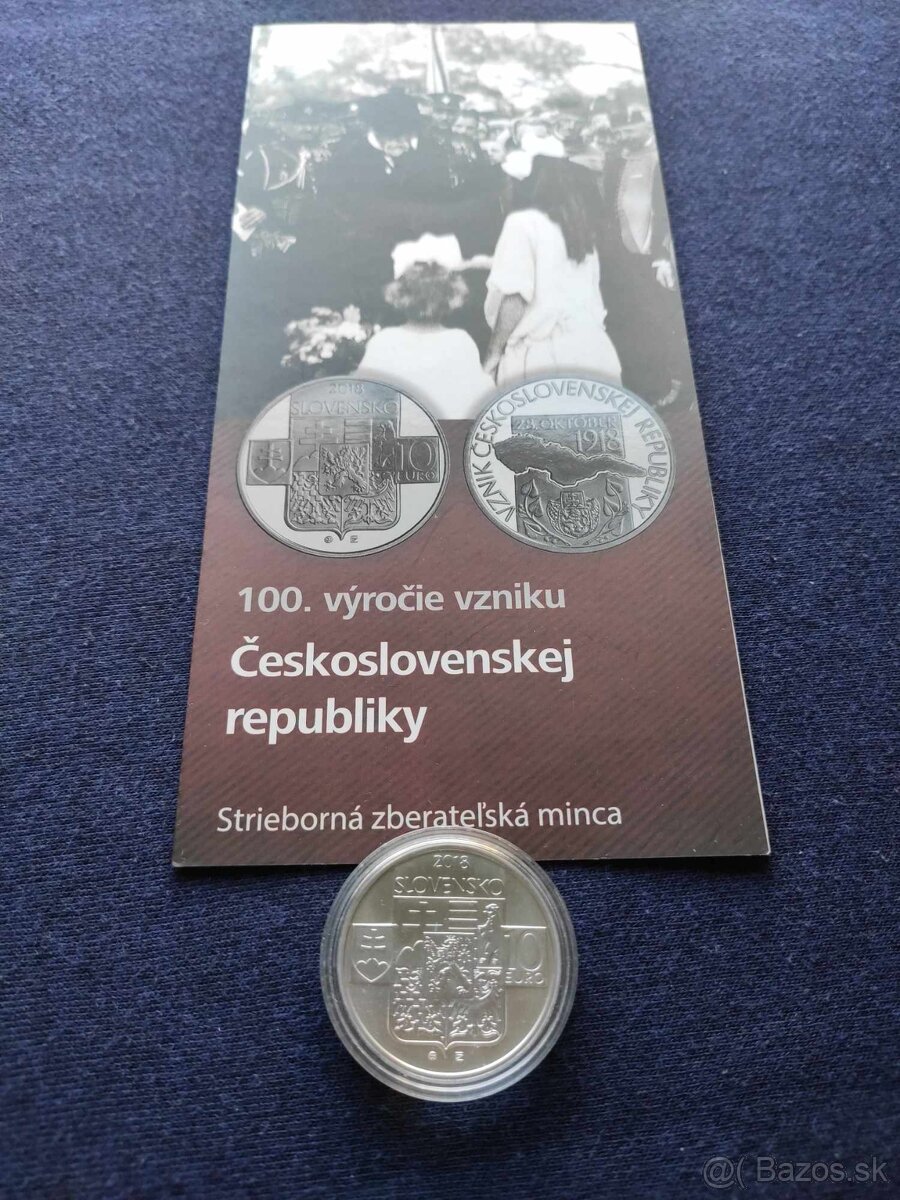 10 euro strieborné pametné mince - 100. výročie