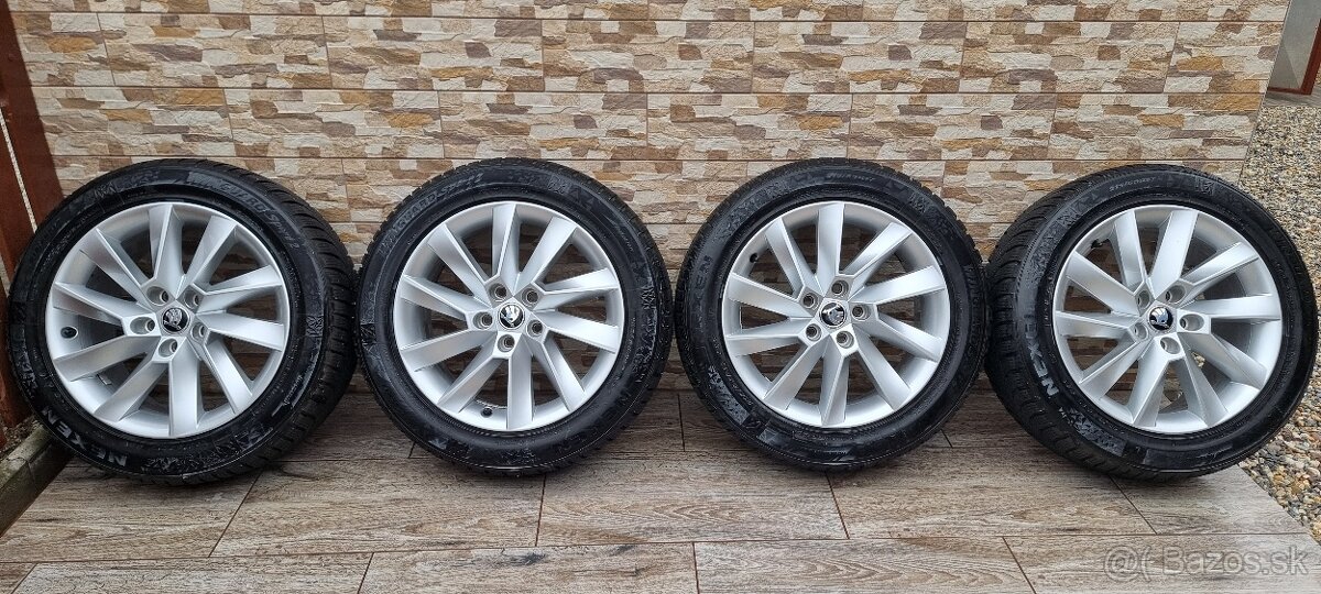 Predám Skoda Stratos elektrony 5x112 215/55r17 NEXEN ZIMNÉ