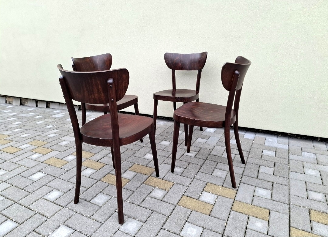 Prvorepublikové celodřevěné židle THONET 4ks