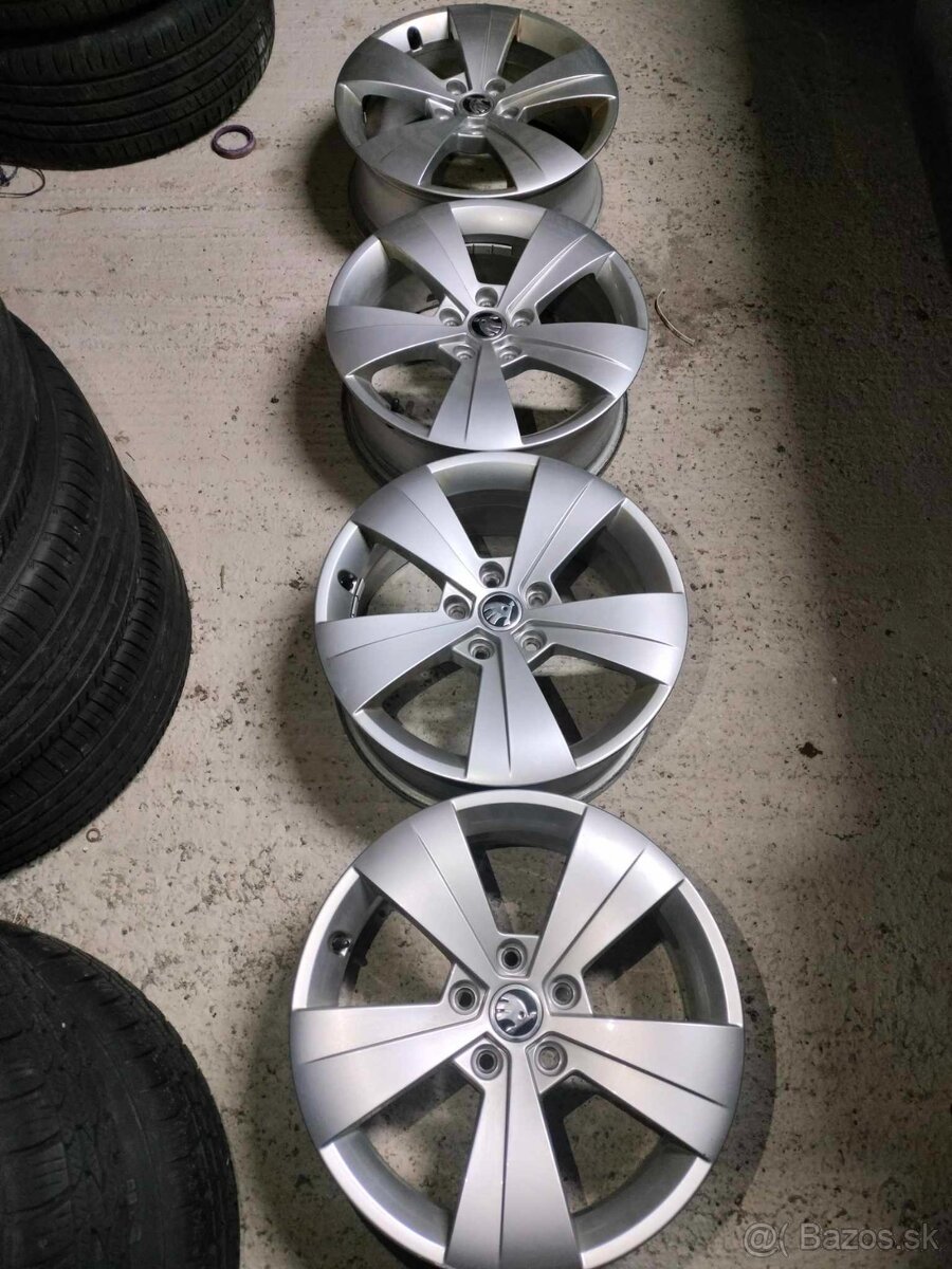 4ks alu disky orig. Škoda 5x112 R17