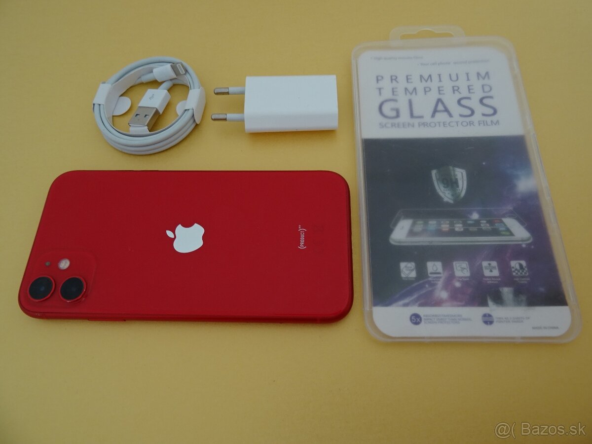 iPhone 11 64GB RED - ZÁRUKA 1 ROK - 100% BATERIA